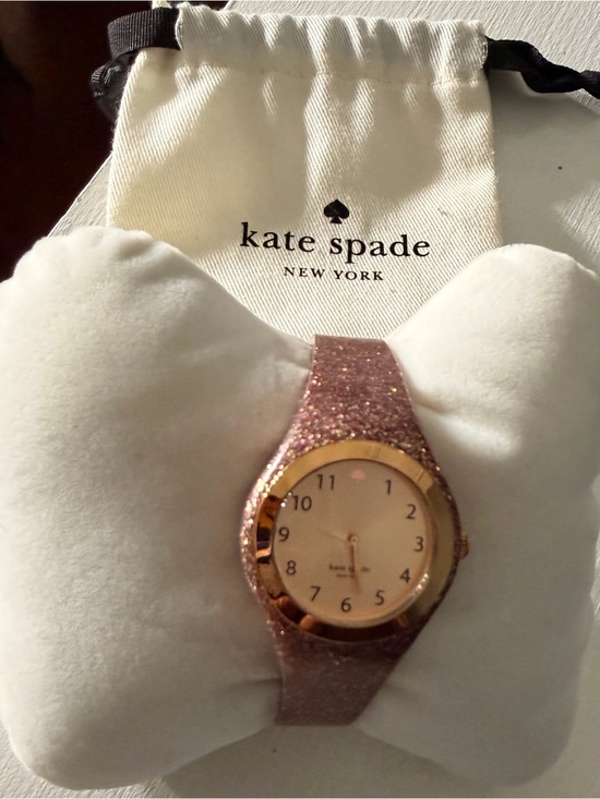 kate spade Accessories - Kate Spade Rose-Tone Glitter Band Watch with Cream Dial